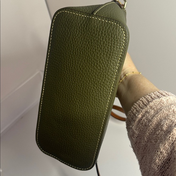 Dooney & Bourke NWOT Ruby Olive Pebbled & Brown Leather Two-Way Bag - Picture 8 of 12